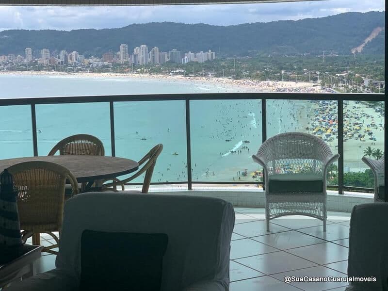 Apartamento à Venda no Condomínio Tortugas | 4 Suítes e Vista Mar – Guarujá