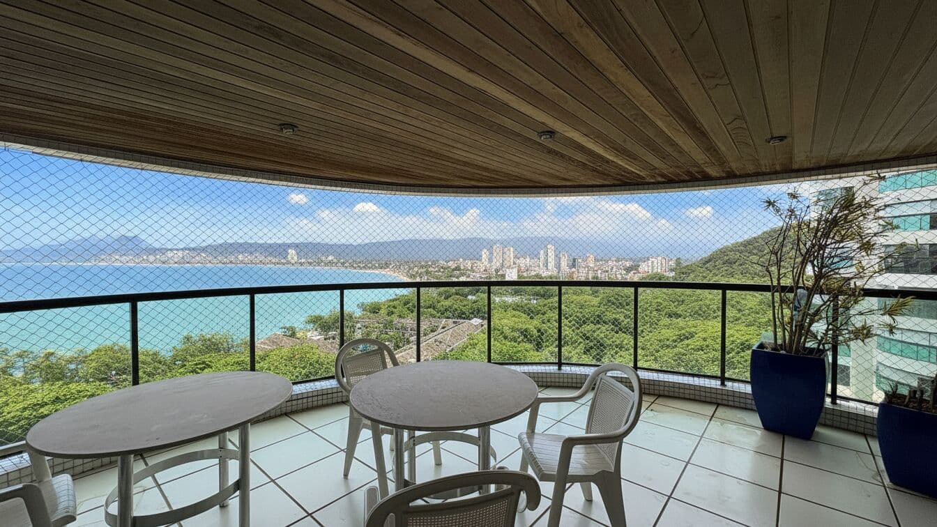 Apartamento para Locação Anual no Condomínio Tortugas – Enseada, Guarujá | Vista Mar | 4 Suítes