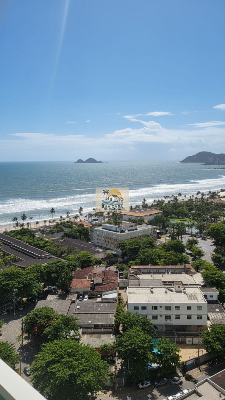 Cobertura Vista Mar à Venda na Praia da Enseada, Guarujá | 4 Quartos, Resort Completo
