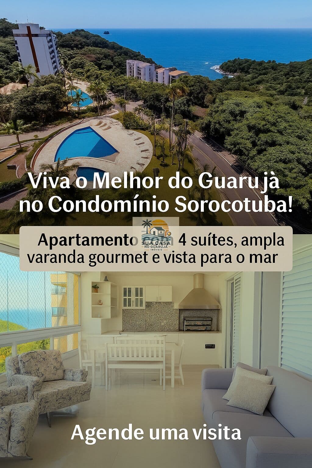 Condominio Sorocotuba Guaruja - apartamento venda 4 dormitorios 4 suites 2 vagas Morro Sorocotuba, Guarujá/SP