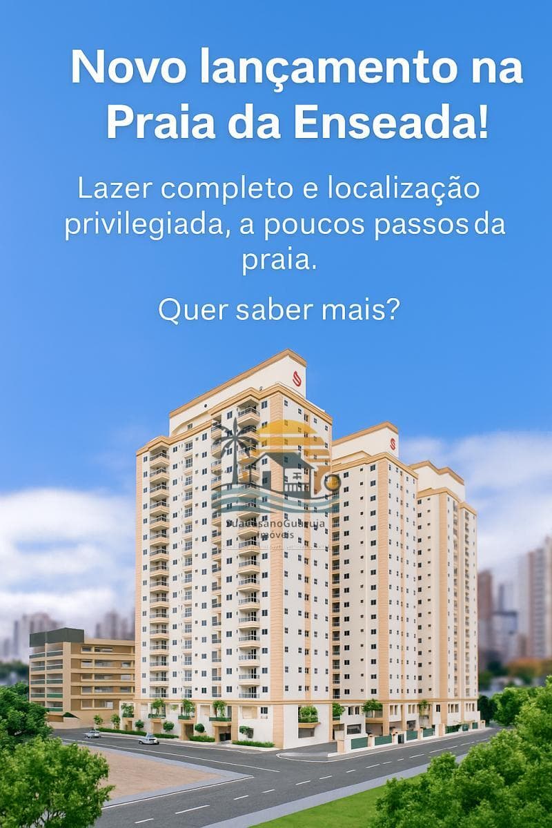 Apartamento lançamento 2 dormitorios 1 banheiro praia da Enseada Guaruja