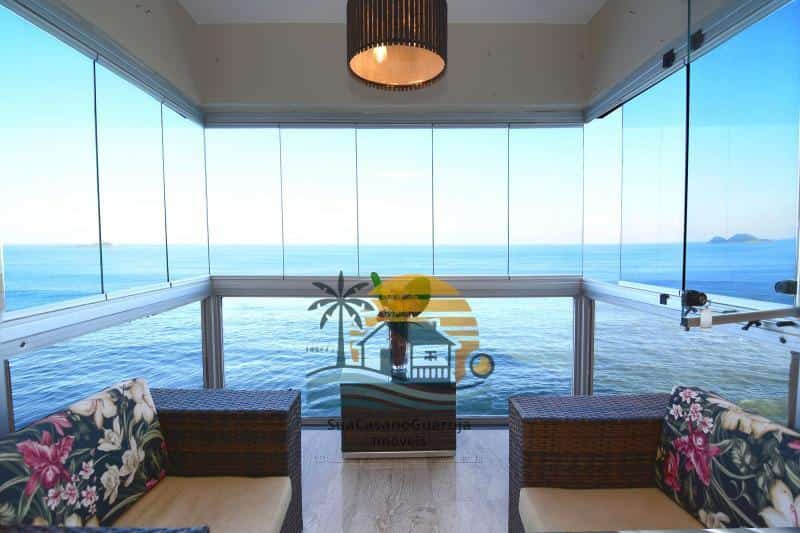Apartamento venda 3 dormitorios 1 suite 120m² 1 vaga Reformado Vista Mar Pitangueiras - Guarujá