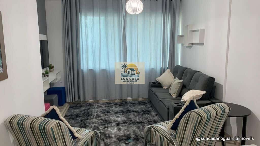Apartamento mobiliado e decorado à venda 2 dormitorios 1 suite nas Pitangueiras Guarujá – 50m da praia