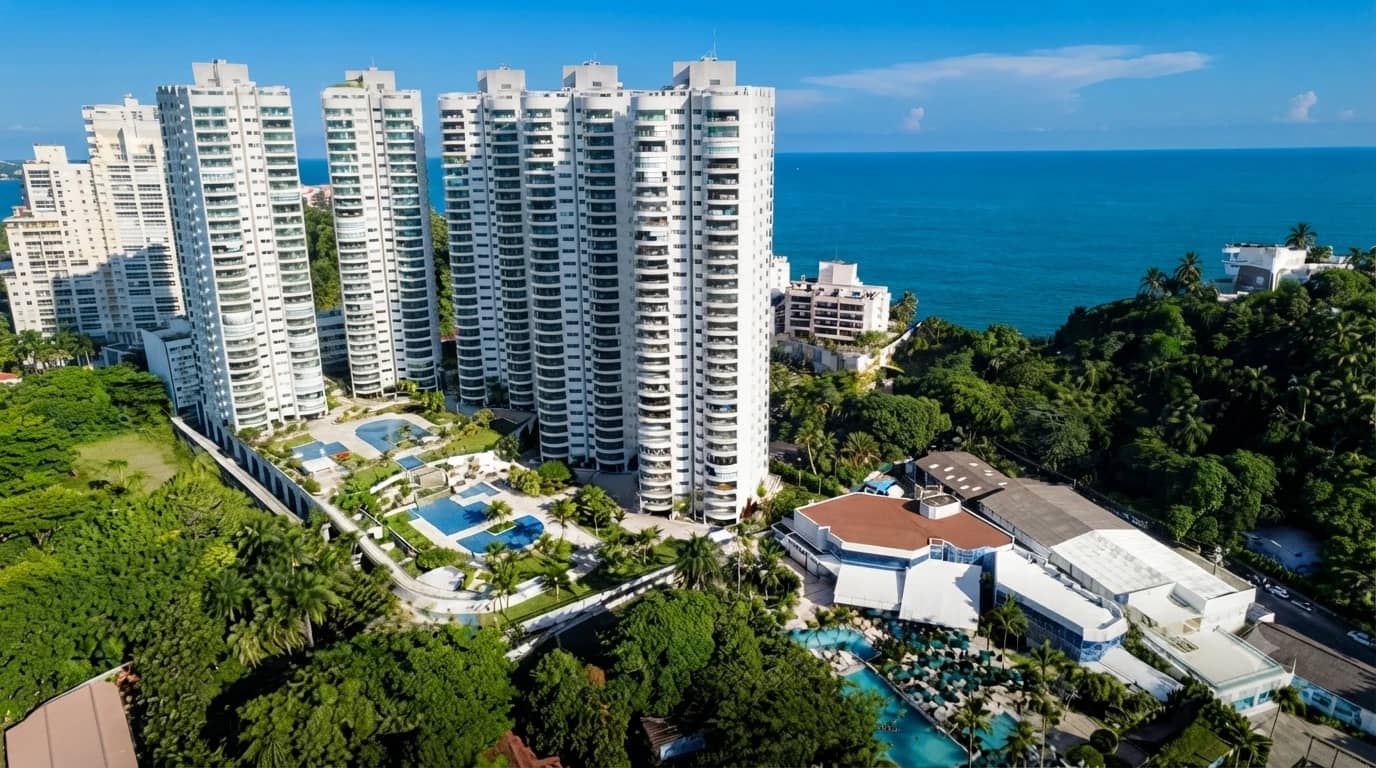 Apartamento à Venda no Condomínio Tortugas Guarujá — 4 Suítes Frente Mar